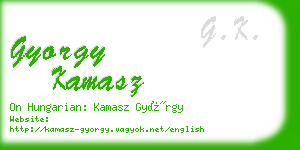 gyorgy kamasz business card